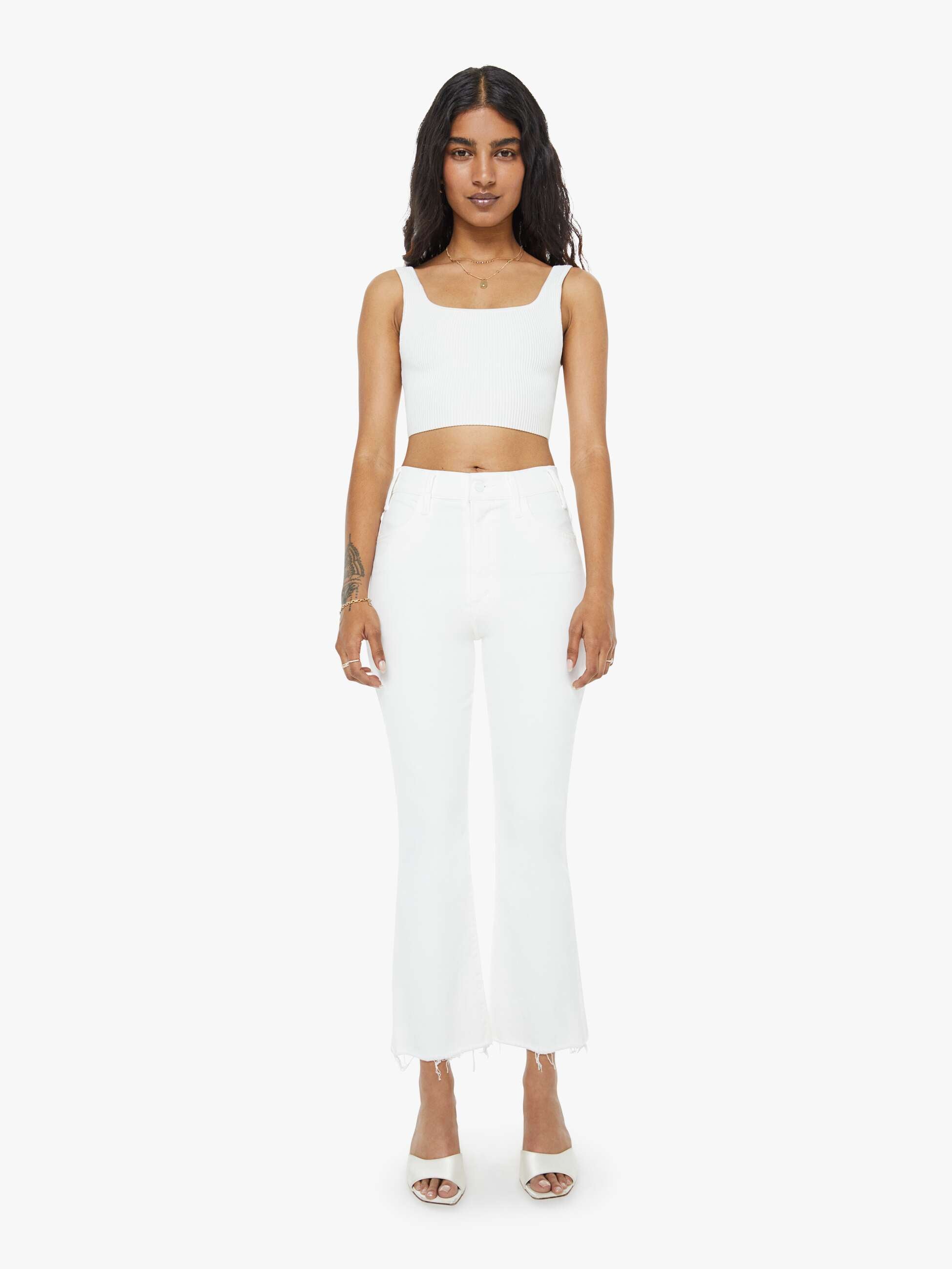 Mother Denim PETITES The Lil Hustler Ankle Fray