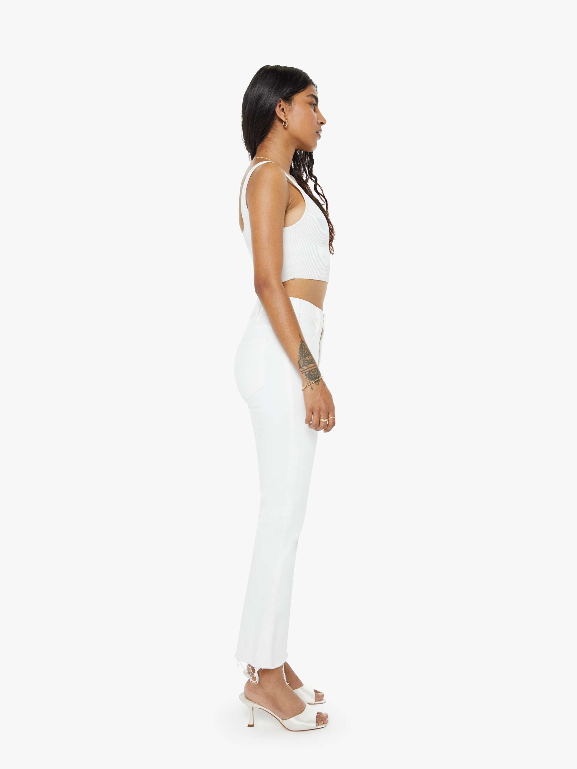 Mother Denim PETITES The Lil Hustler Ankle Fray