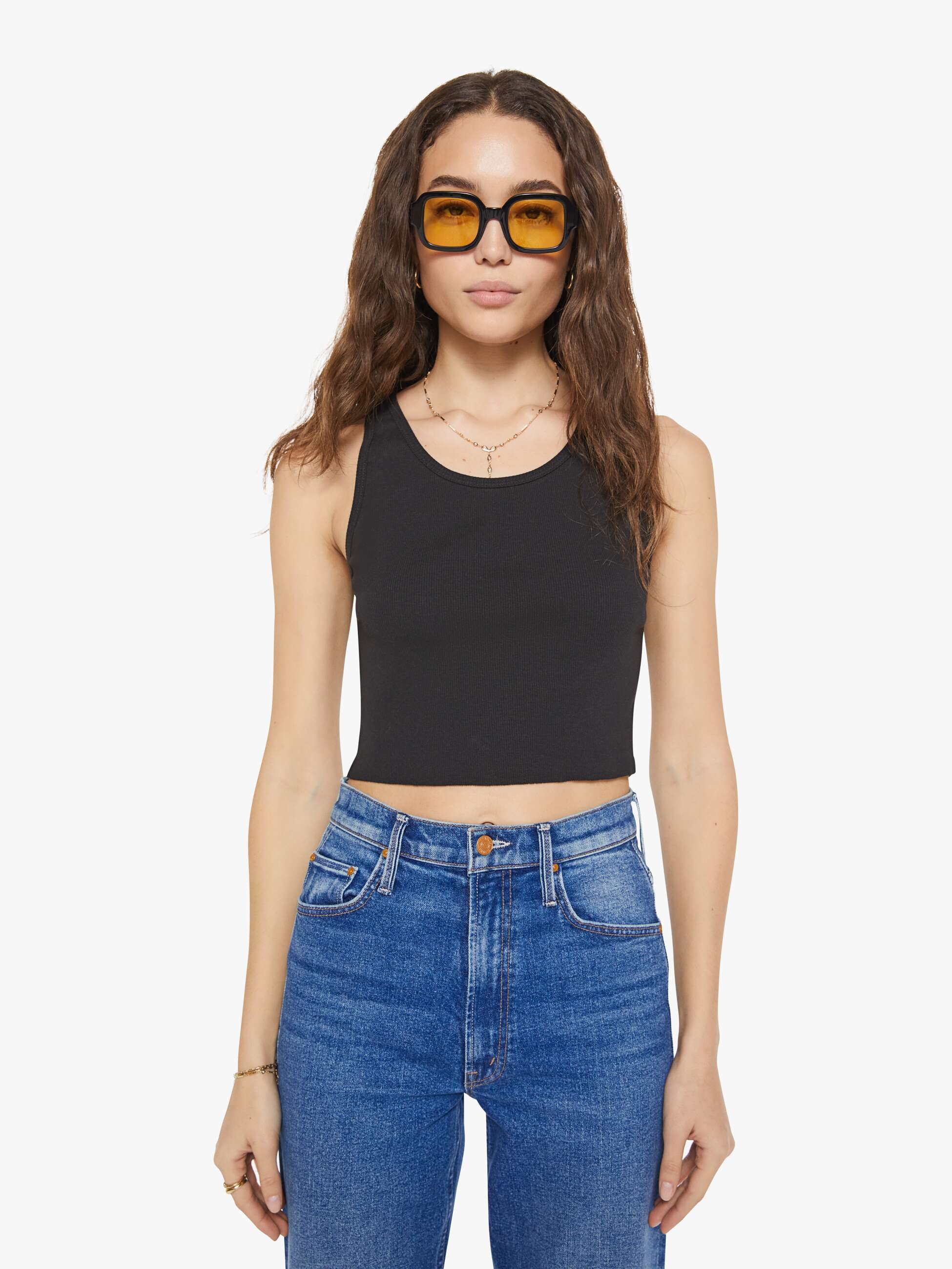 Mother Denim Eterne Cropped Scoop Neck Tank