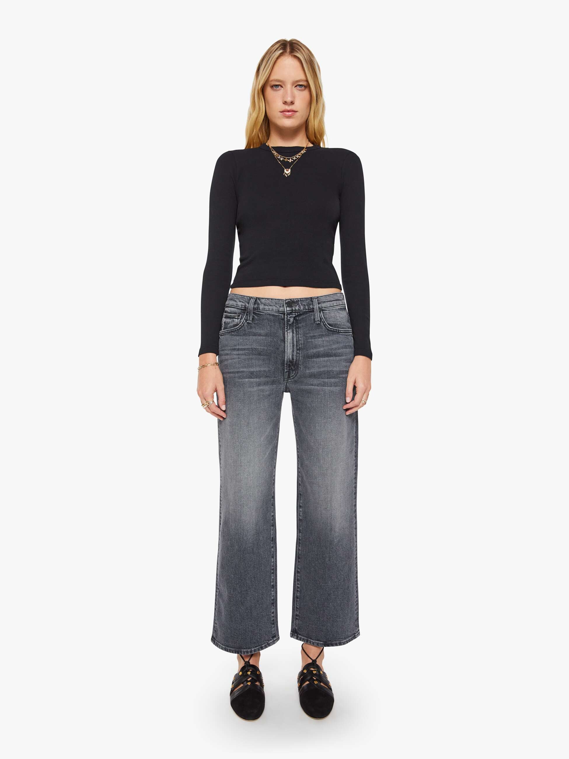 Mother Denim The L/S Itty Bitty Crop