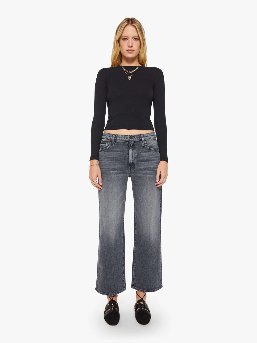 Mother Denim The L/S Itty Bitty Crop