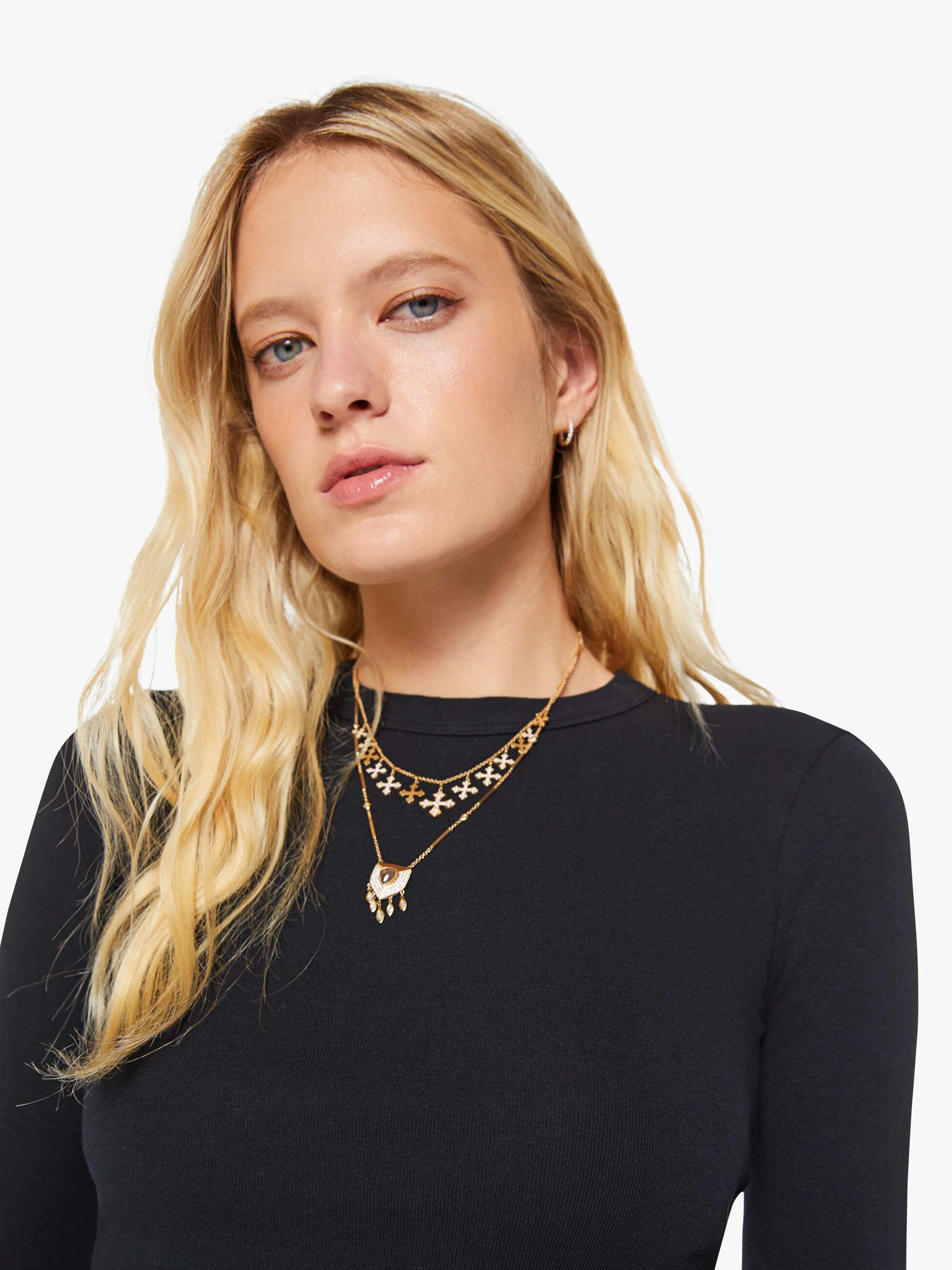 Mother Denim The L/S Itty Bitty Crop