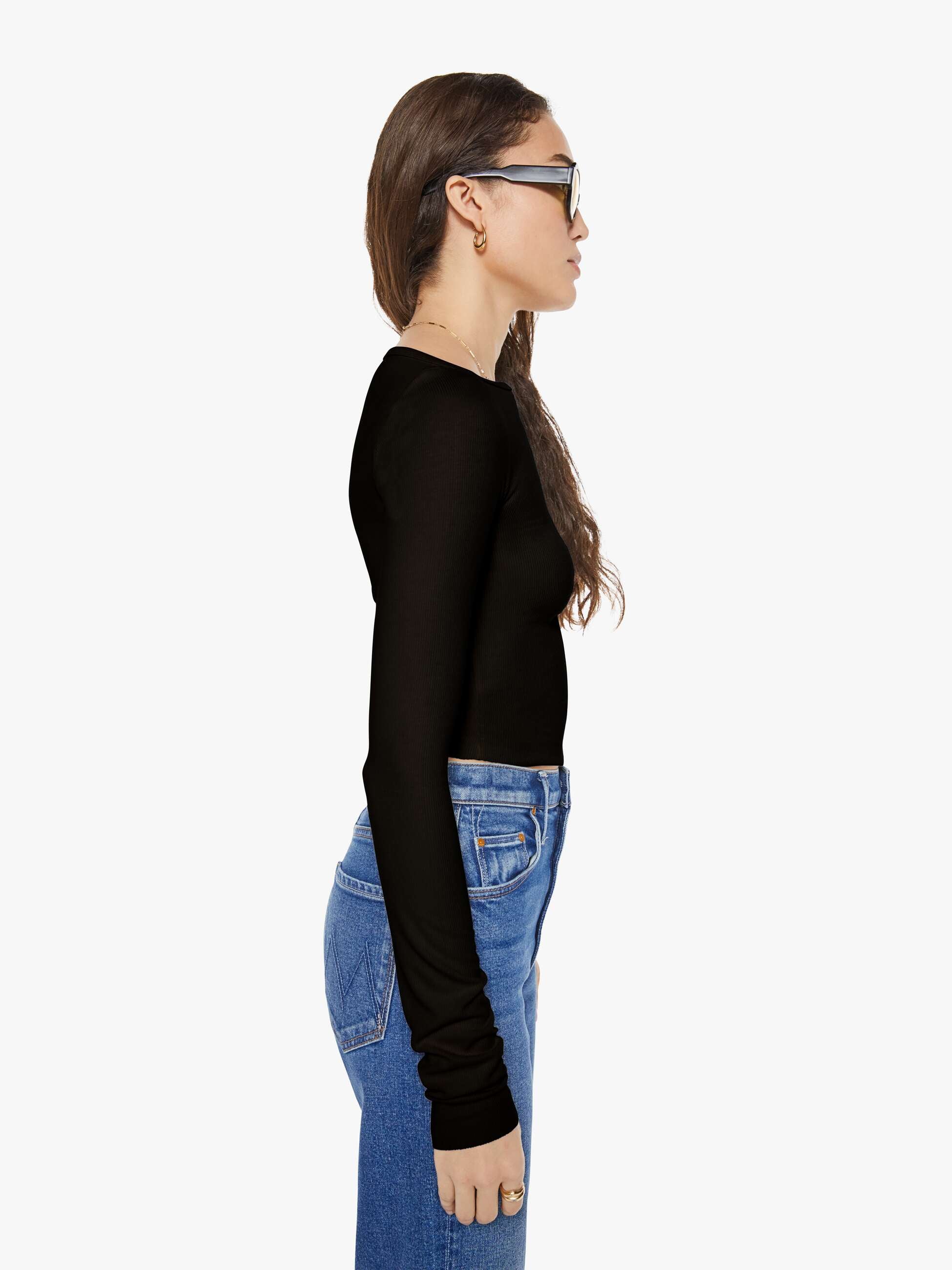 Mother Denim Eterne Long Sleeve Boatneck Top