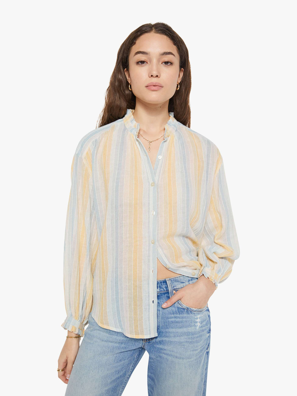 Mother Denim Alix of Bohemia Poet Blouse
