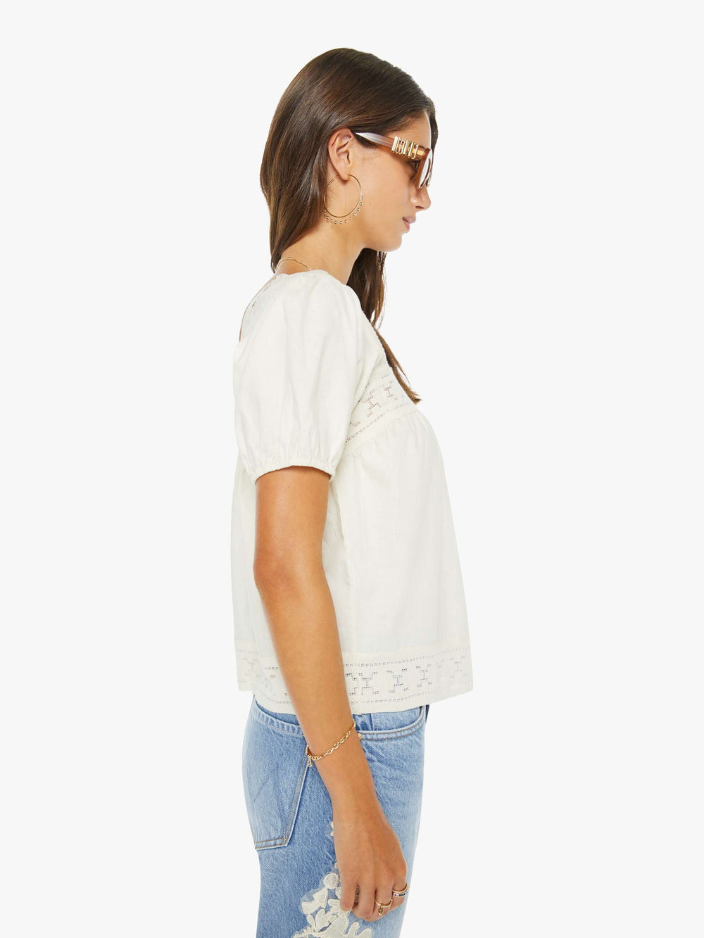 Mother Denim The Memory Lane Puff Sleeve