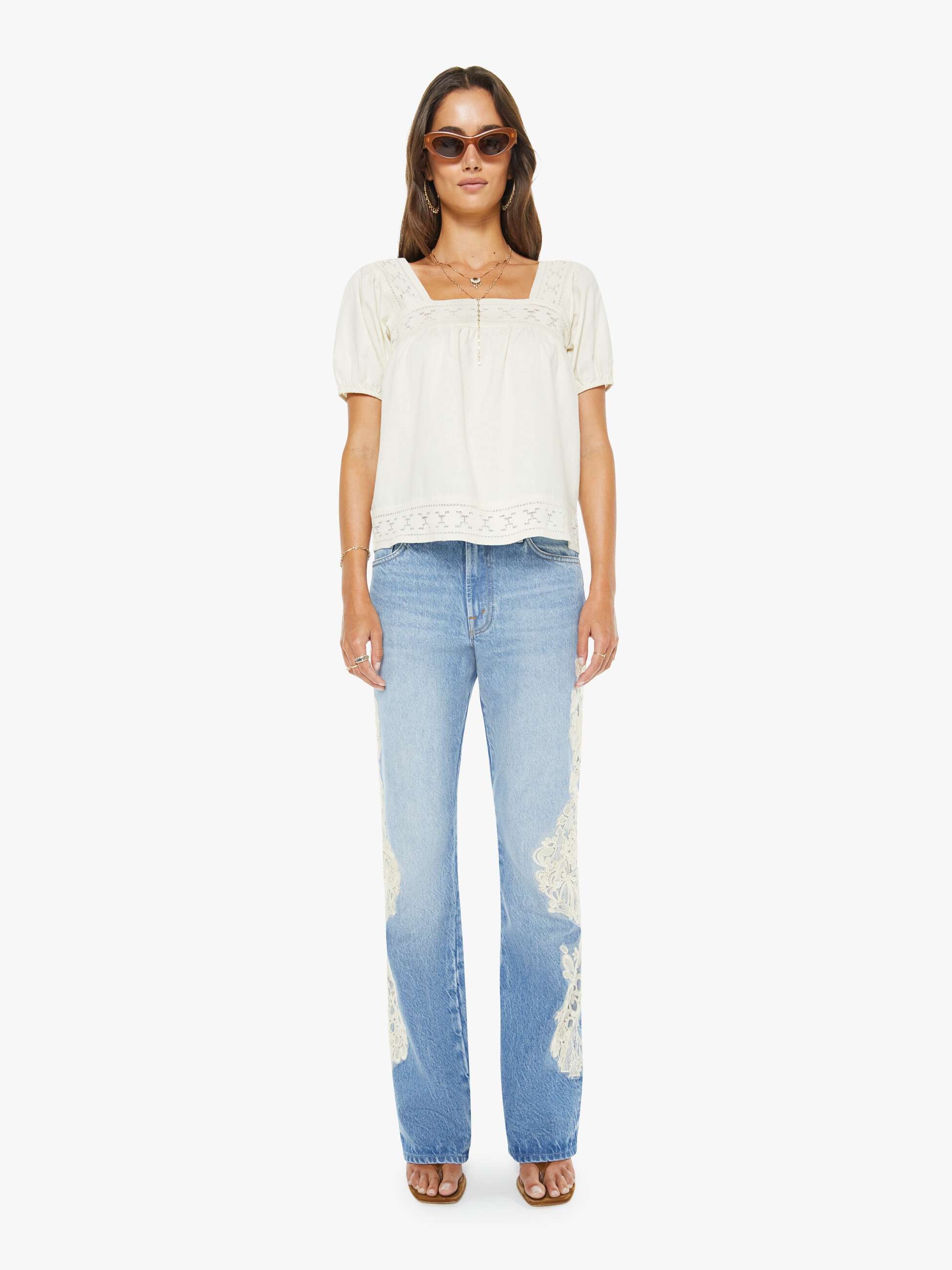 Mother Denim The Memory Lane Puff Sleeve