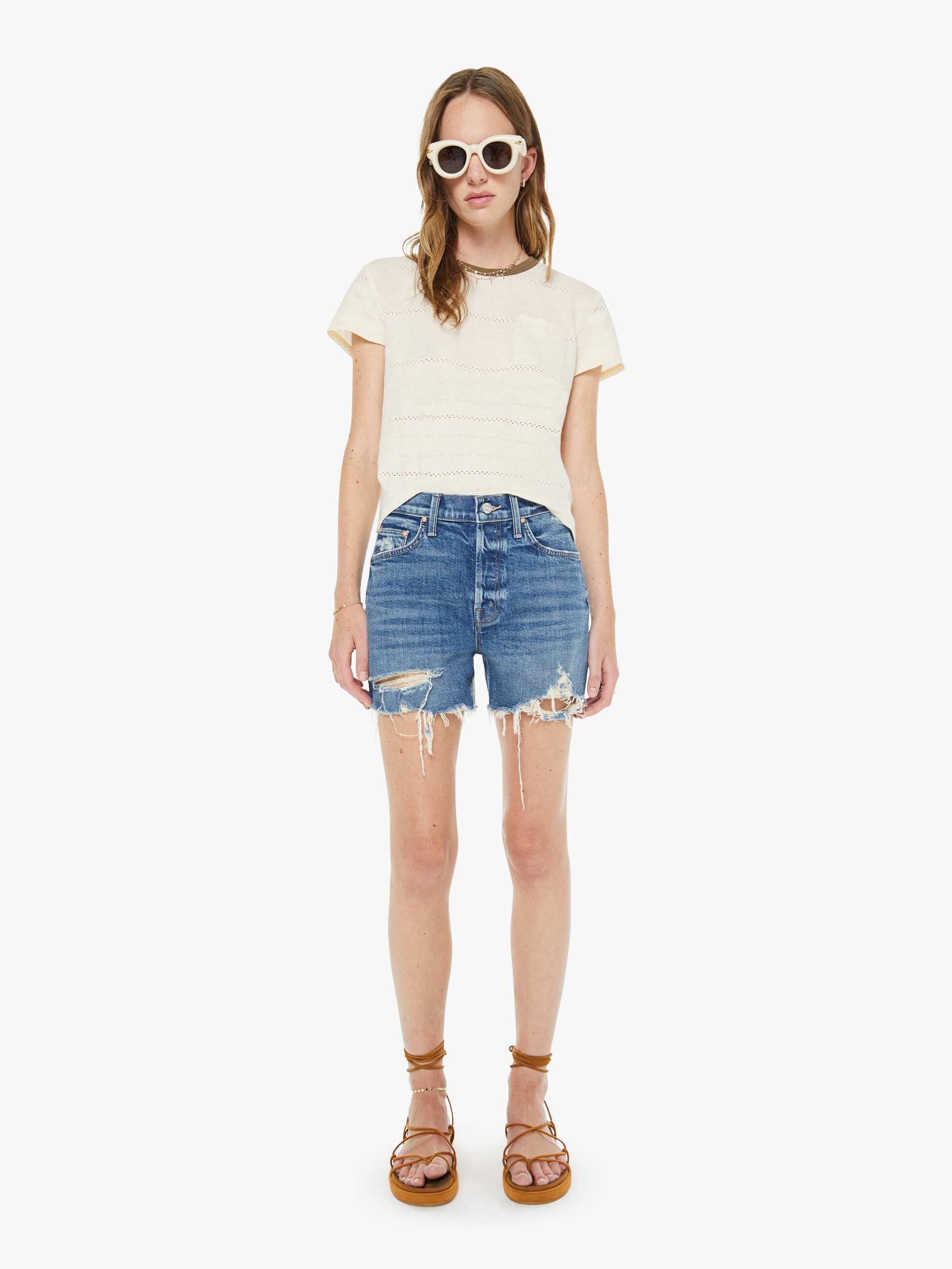 Mother Denim The Skipper Short N' Long Chew