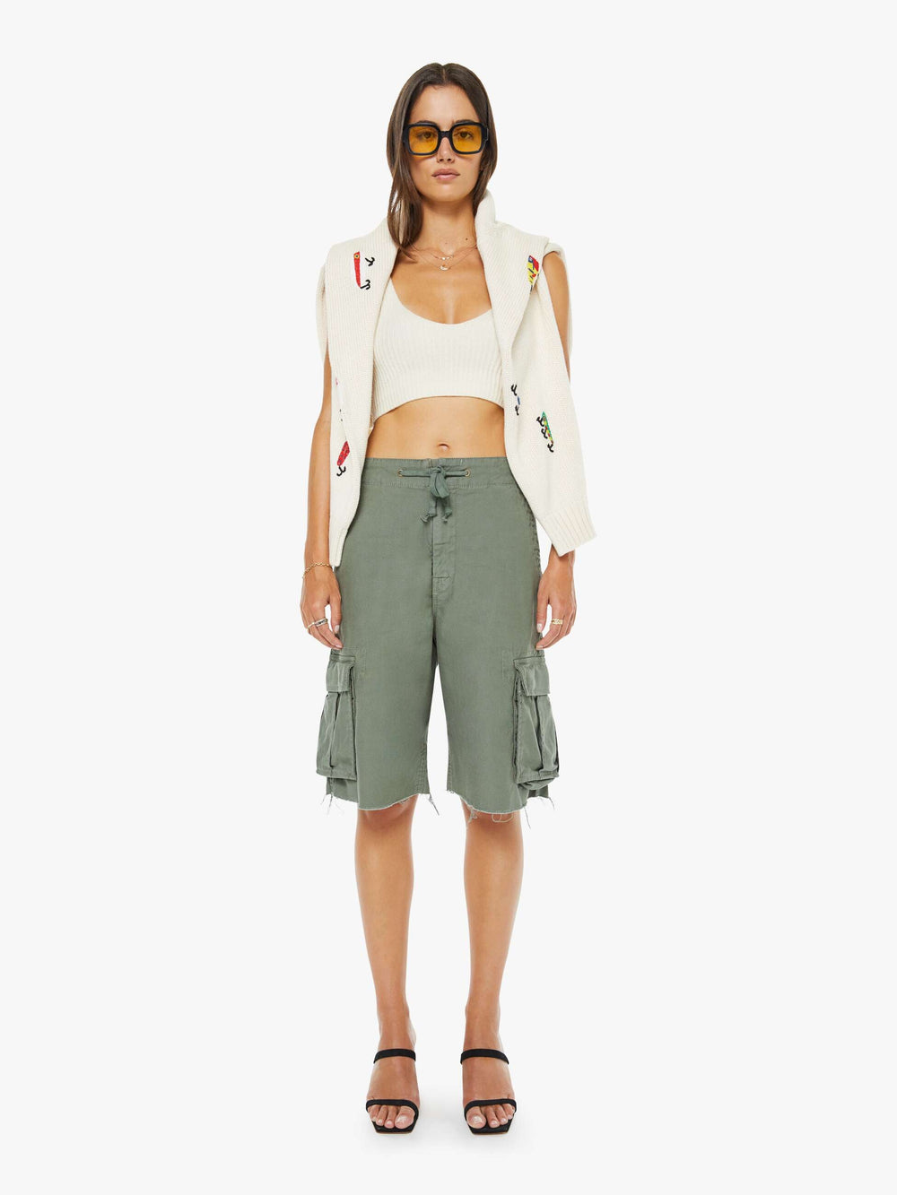 Mother Denim The Free Fall Short Fray