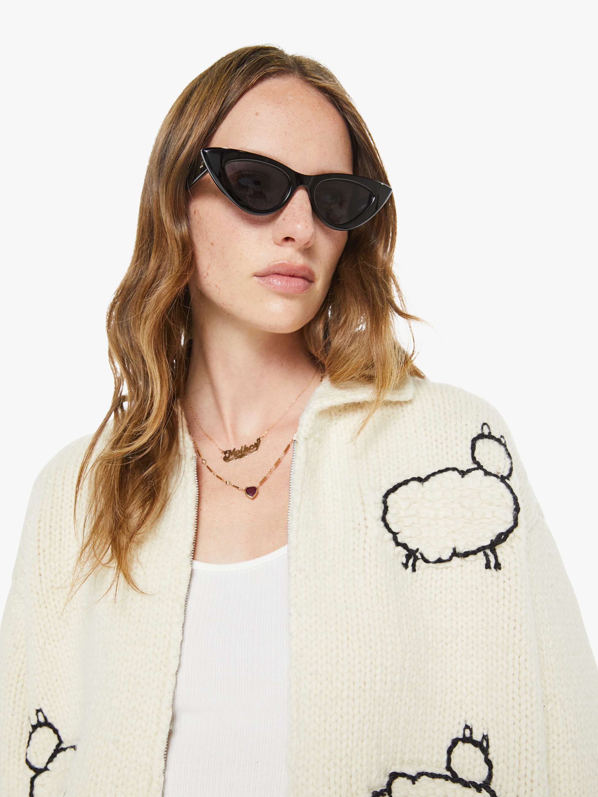 Mother Denim The Crop Raquette Cardigan