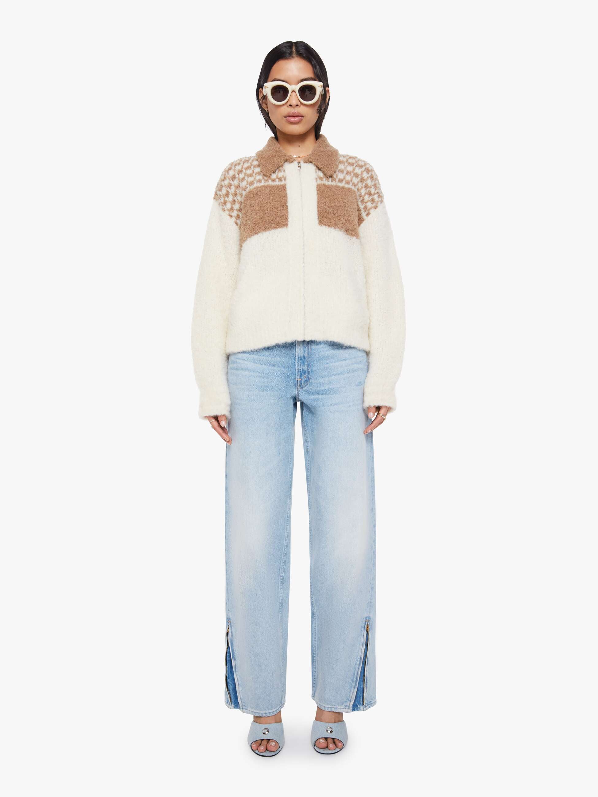 Mother Denim The Zip Raquette Cardigan