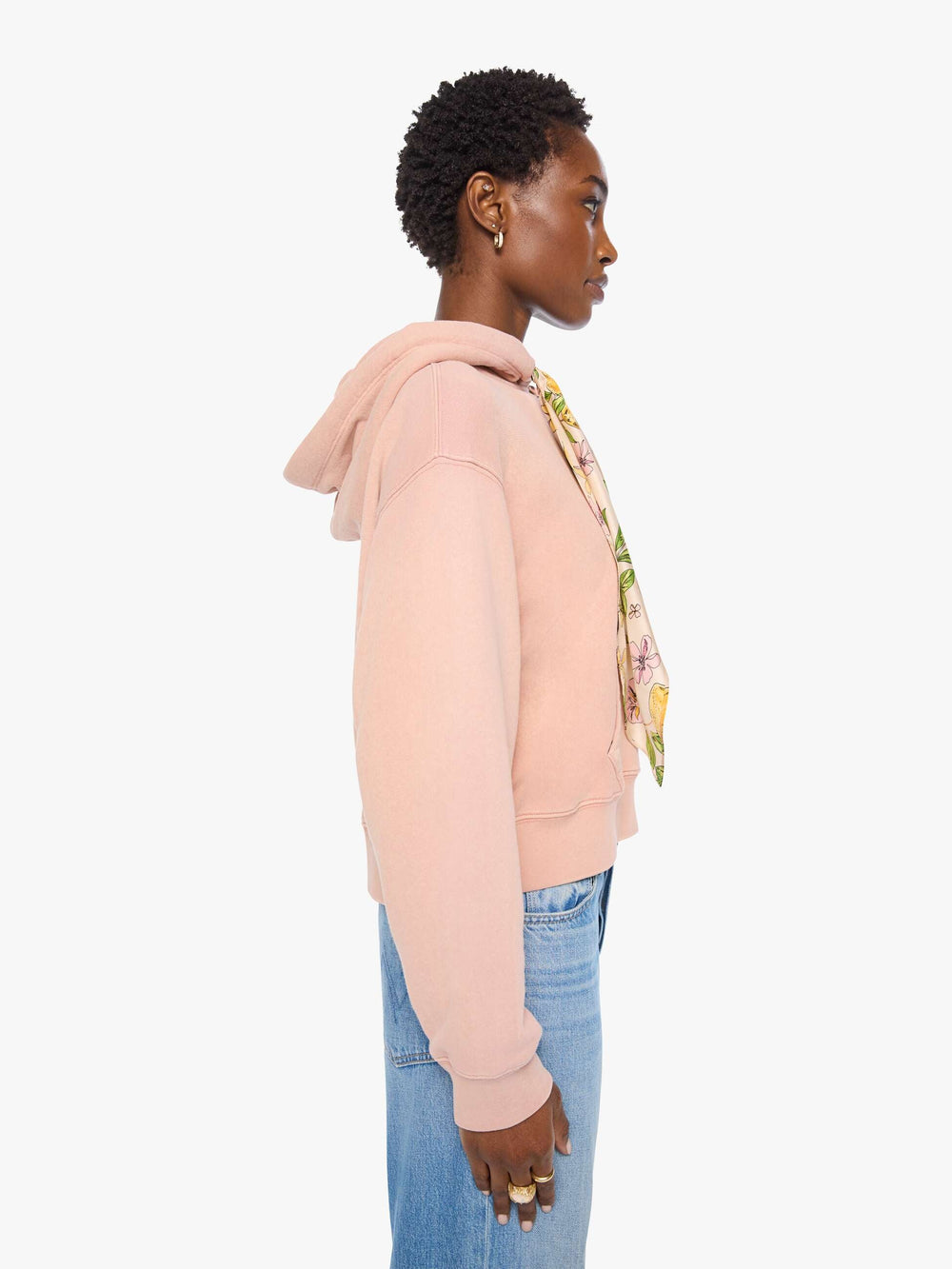 Mother Denim The Shrunken Boxy Cravat Hoodie