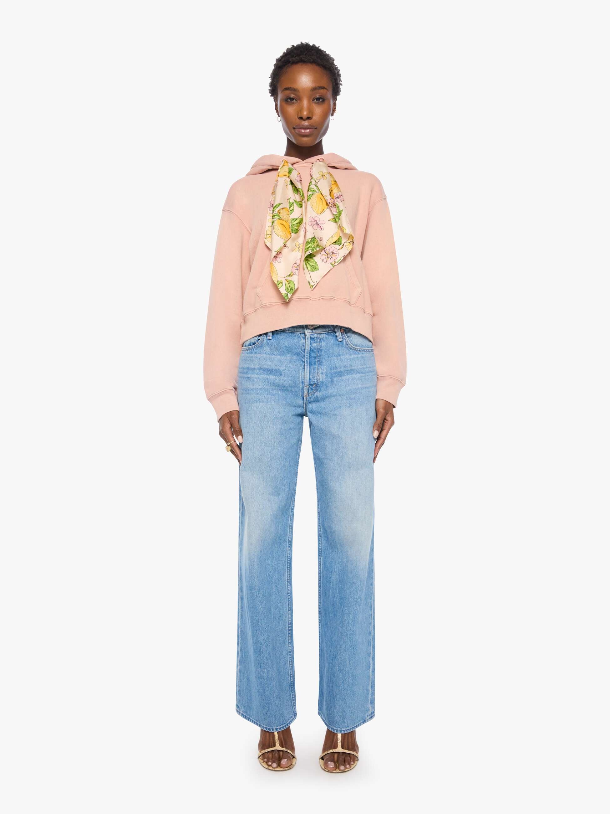 Mother Denim The Shrunken Boxy Cravat Hoodie