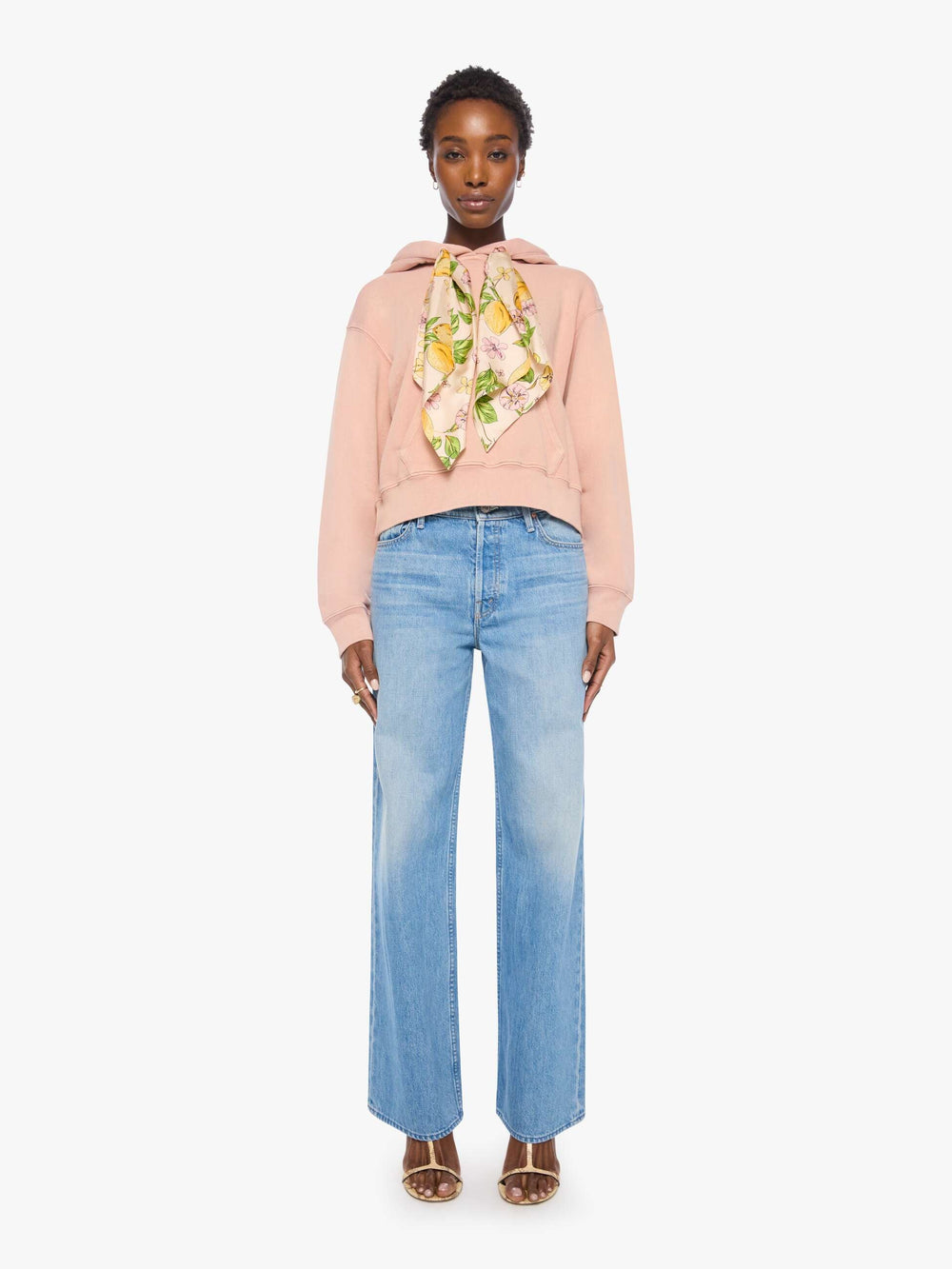 Mother Denim The Shrunken Boxy Cravat Hoodie