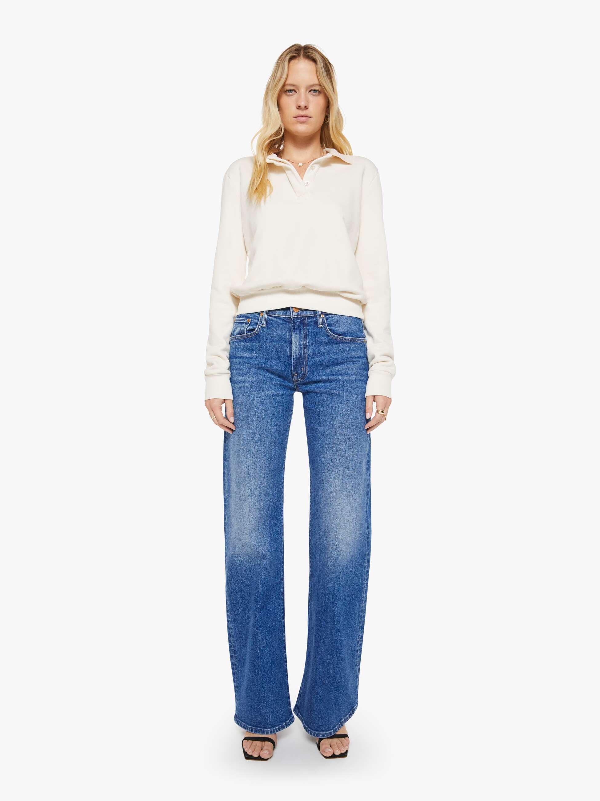 Mother Denim SPRWMN Polo Sweatshirt