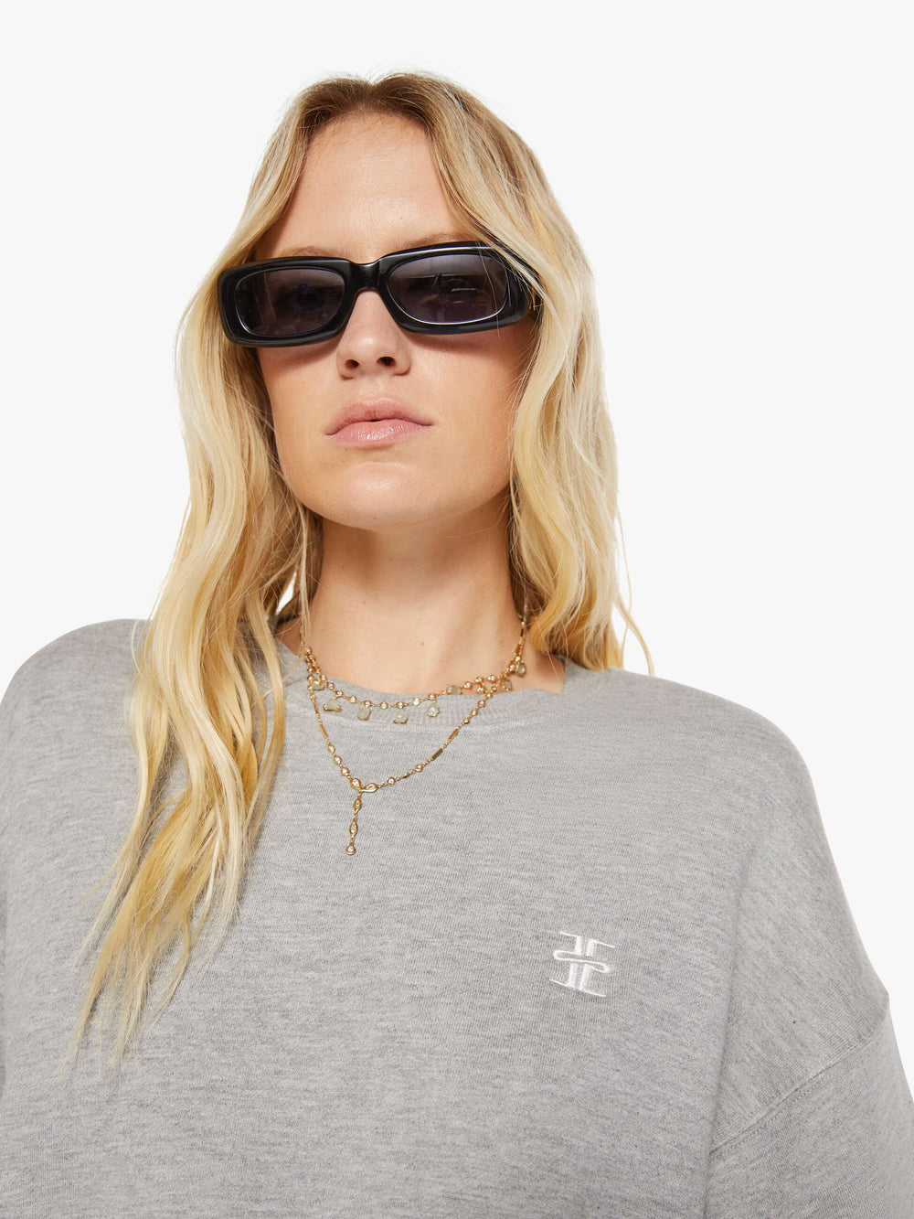 Mother Denim Eterne Cropped Crewneck Sweatshirt