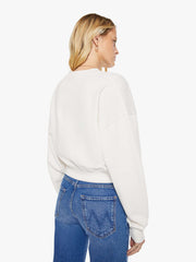 Mother Denim Eterne Cropped V-Neck Sweatshirt