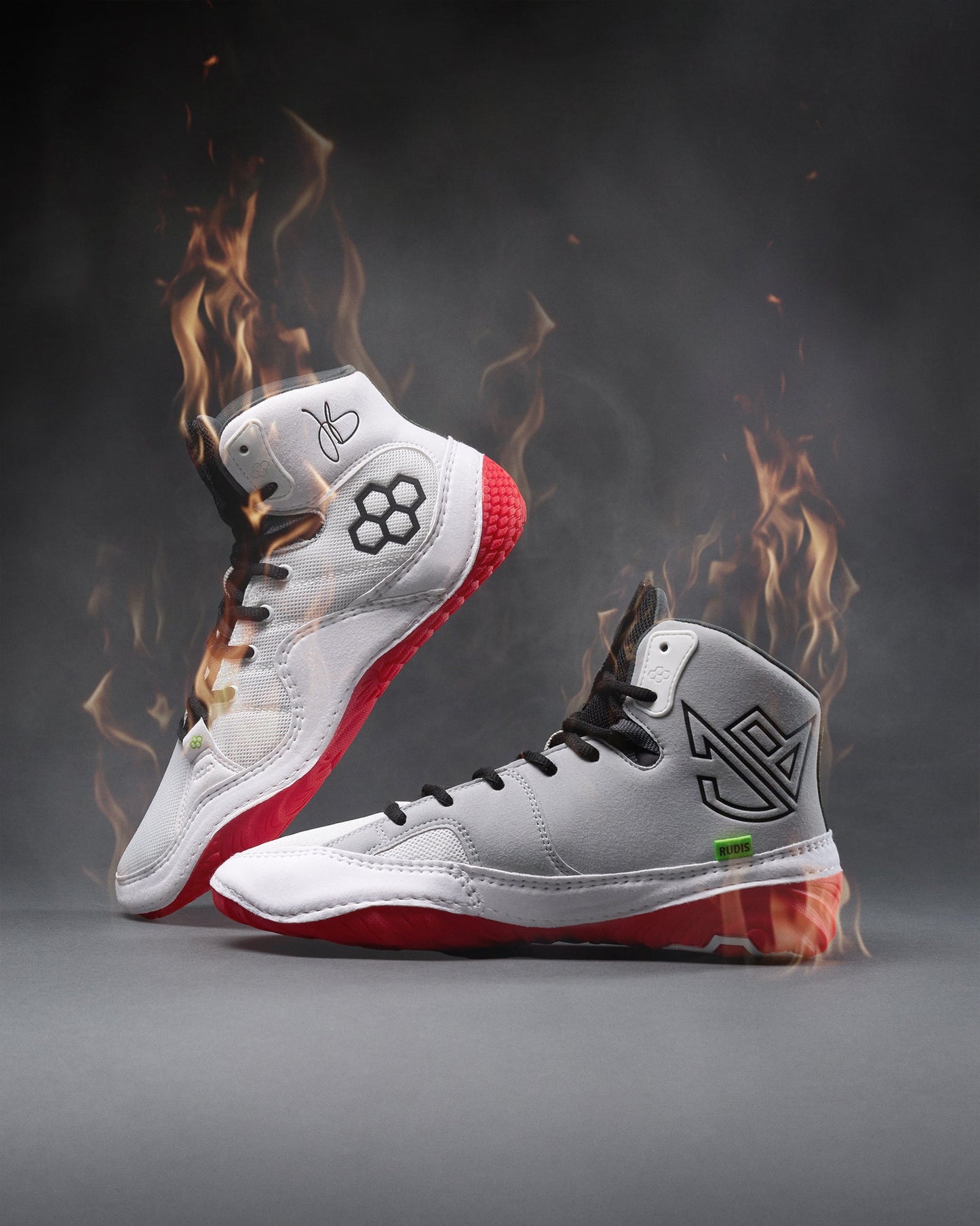 RUDIS JB1 Adult Wrestling Shoes - White Hot