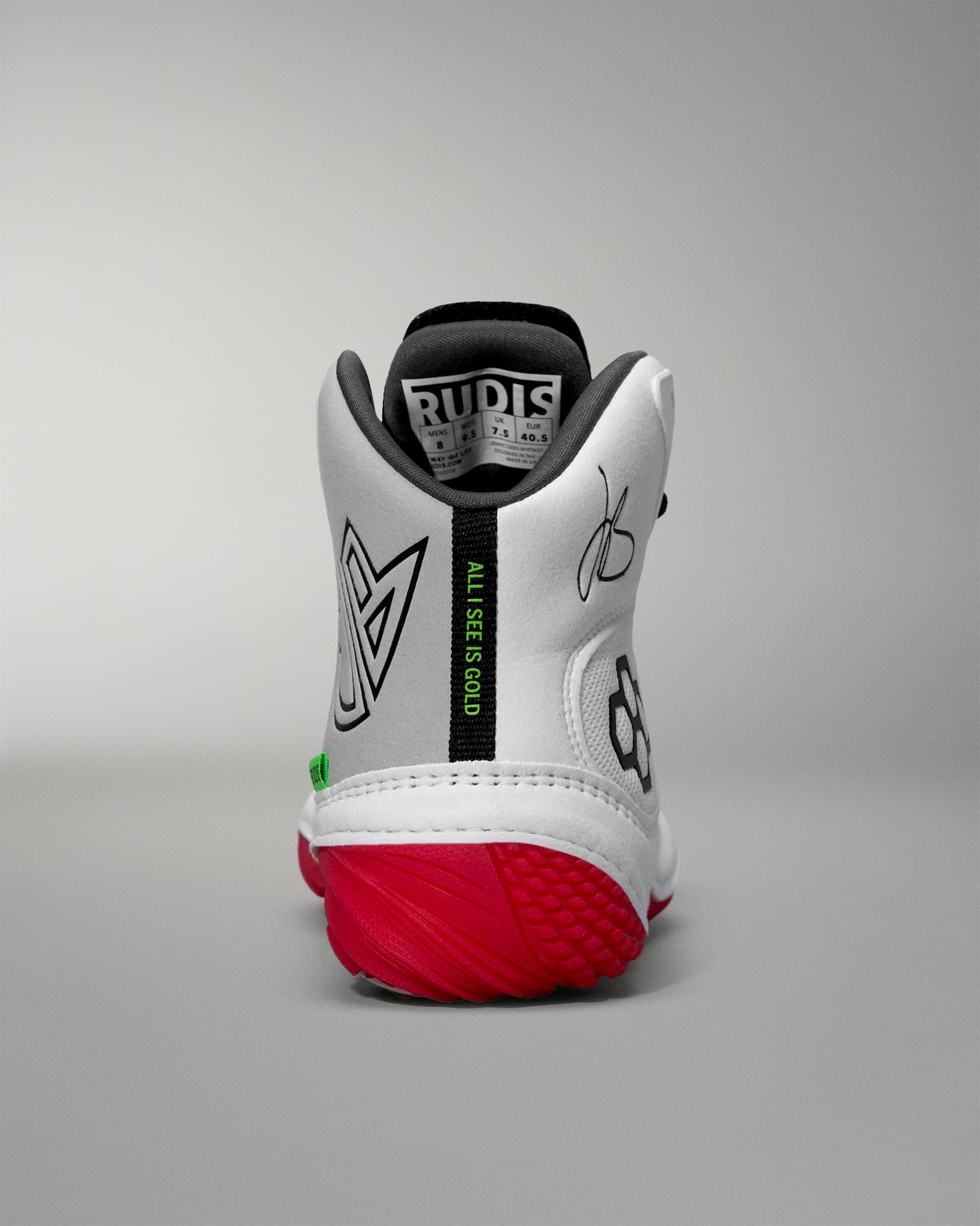 RUDIS JB1 Adult Wrestling Shoes - White Hot
