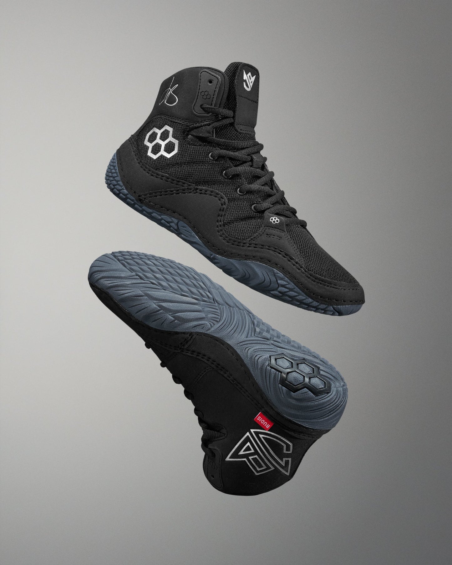 RUDIS Jordan Burroughs JB1 Adult Wrestling Shoes - Black Metal