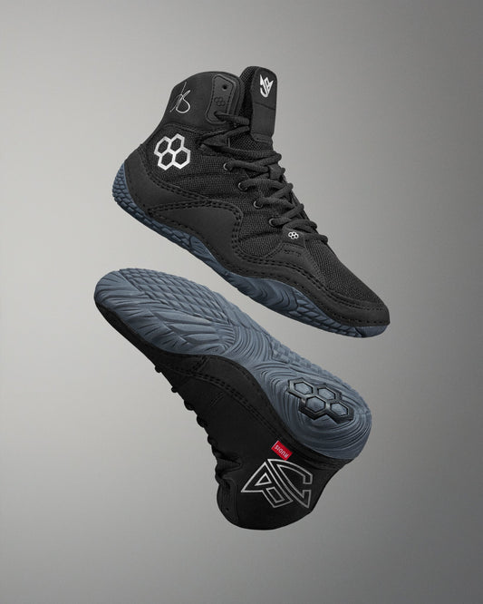 RUDIS Jordan Burroughs JB1 Adult Wrestling Shoes - Black Metal