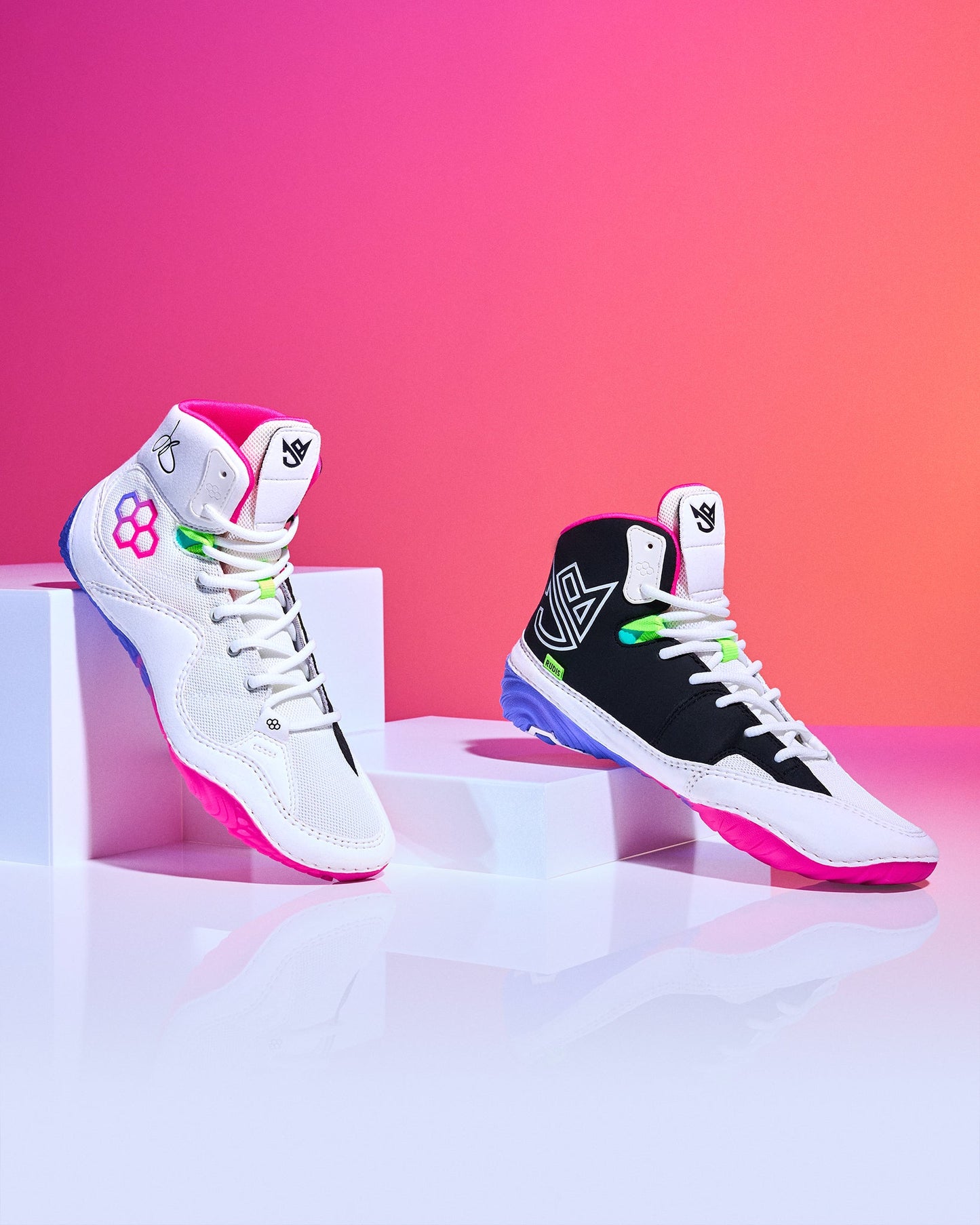 RUDIS JB1 Adult Wrestling Shoes - Neon Surge