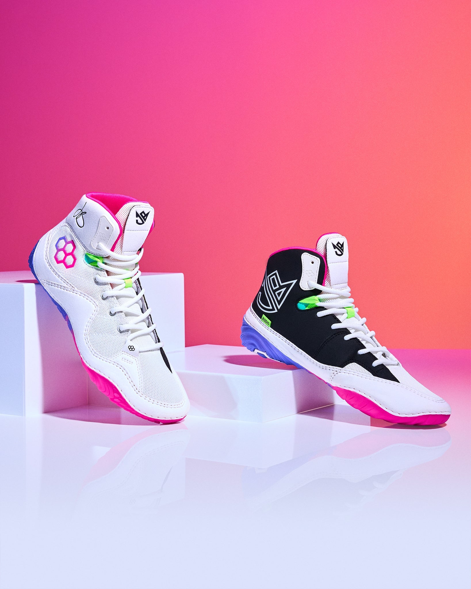 RUDIS JB1 Adult Wrestling Shoes - Neon Surge