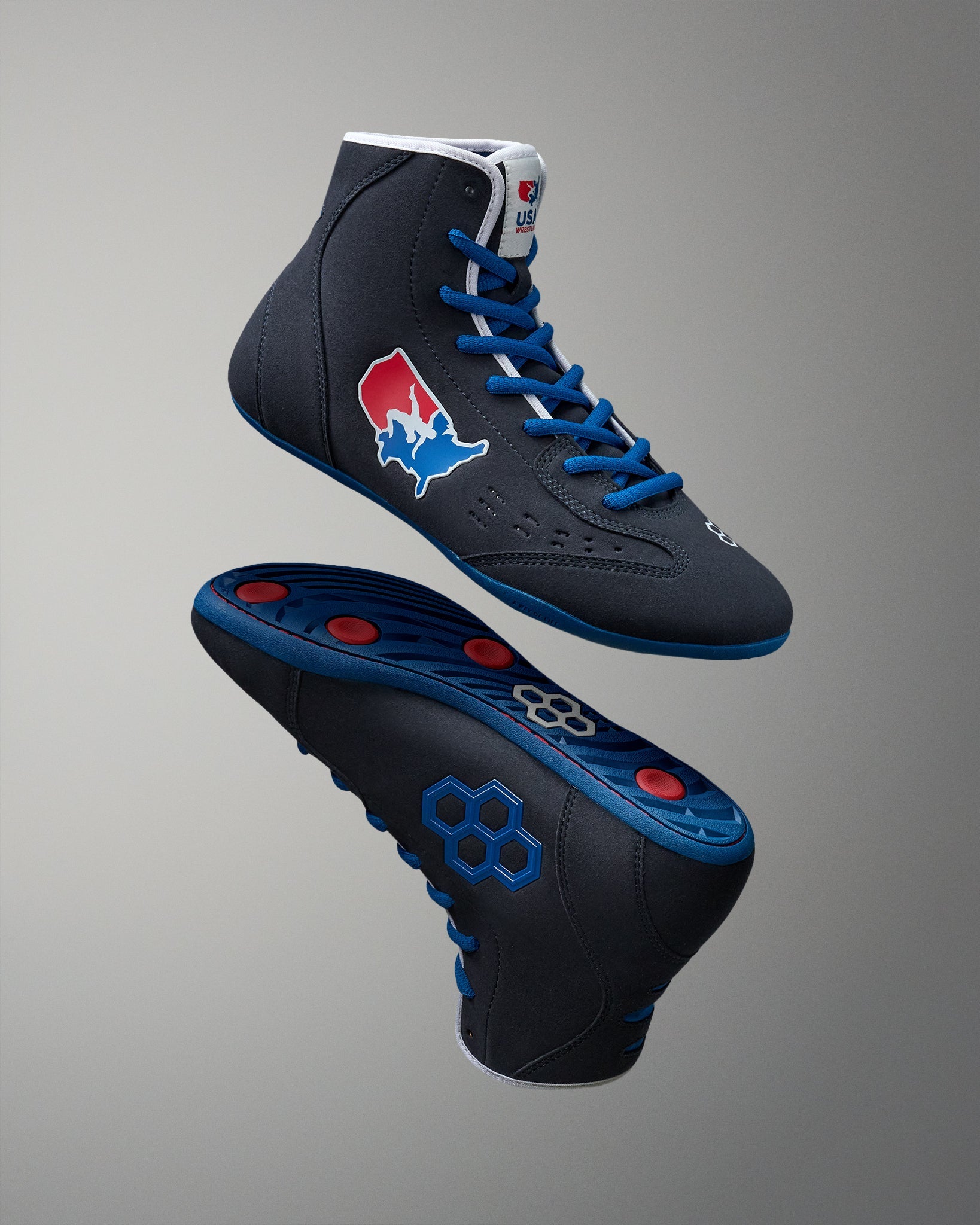 RUDIS USA Wrestling International Adult Wrestling Shoes - USA Black