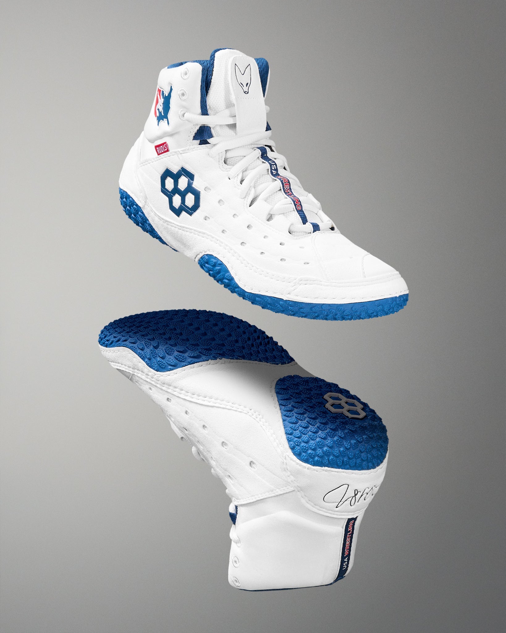 RUDIS USA Wrestling SF-Tbilisi 2.0 Adult Wrestling Shoes - USA White