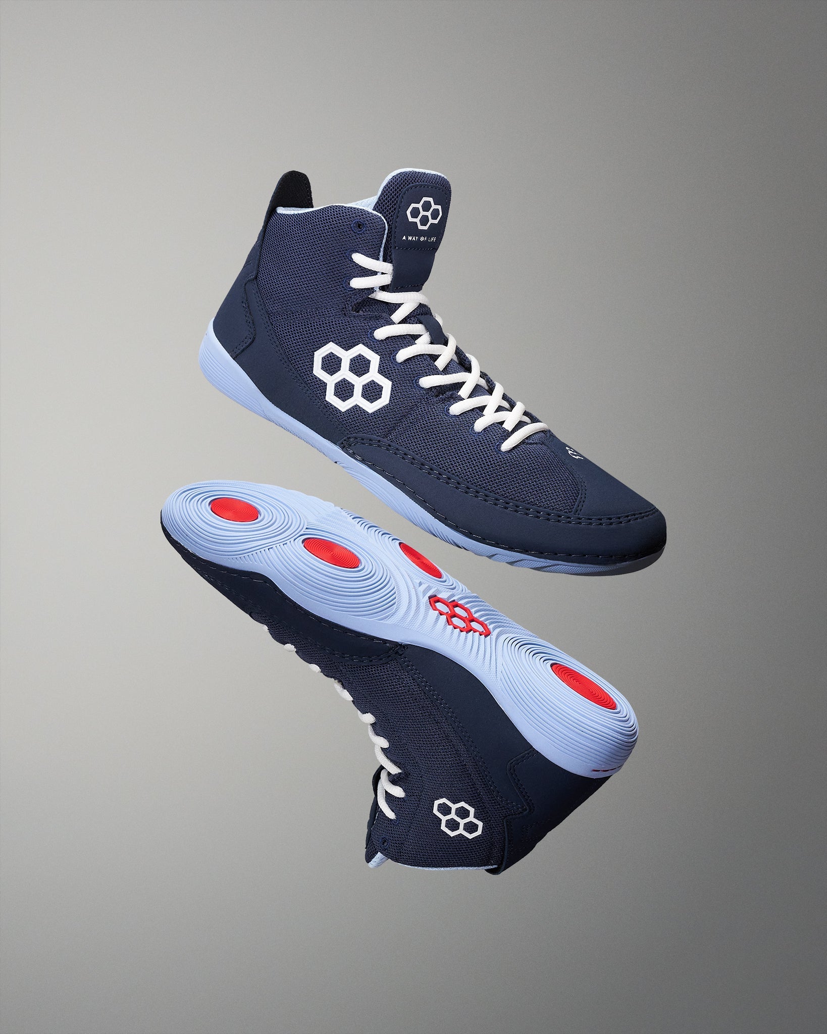 RUDIS RUDIS Courage Adult Wrestling Shoes - Navy Carolina - Dominate the Mat