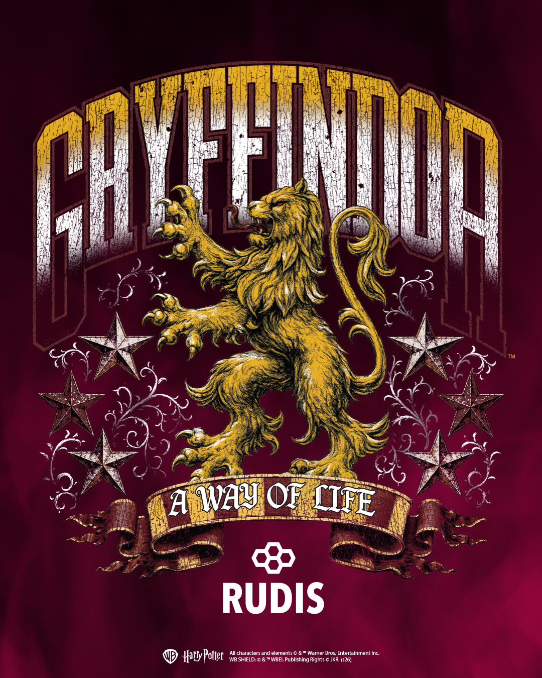 RUDIS Harry Potter Samurai Speed Adult Wrestling Shoes - Gryffindor