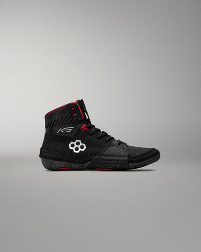 RUDIS RUDIS KS Power Youth Wrestling Shoes - Black/Red
