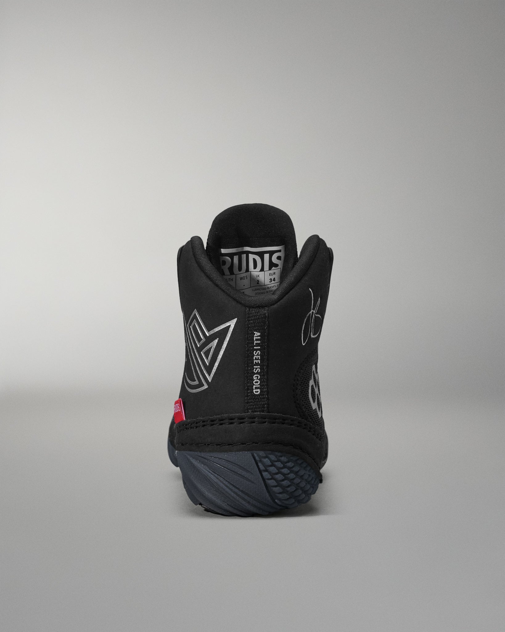 RUDIS JB1 Youth Wrestling Shoes - Black Metal