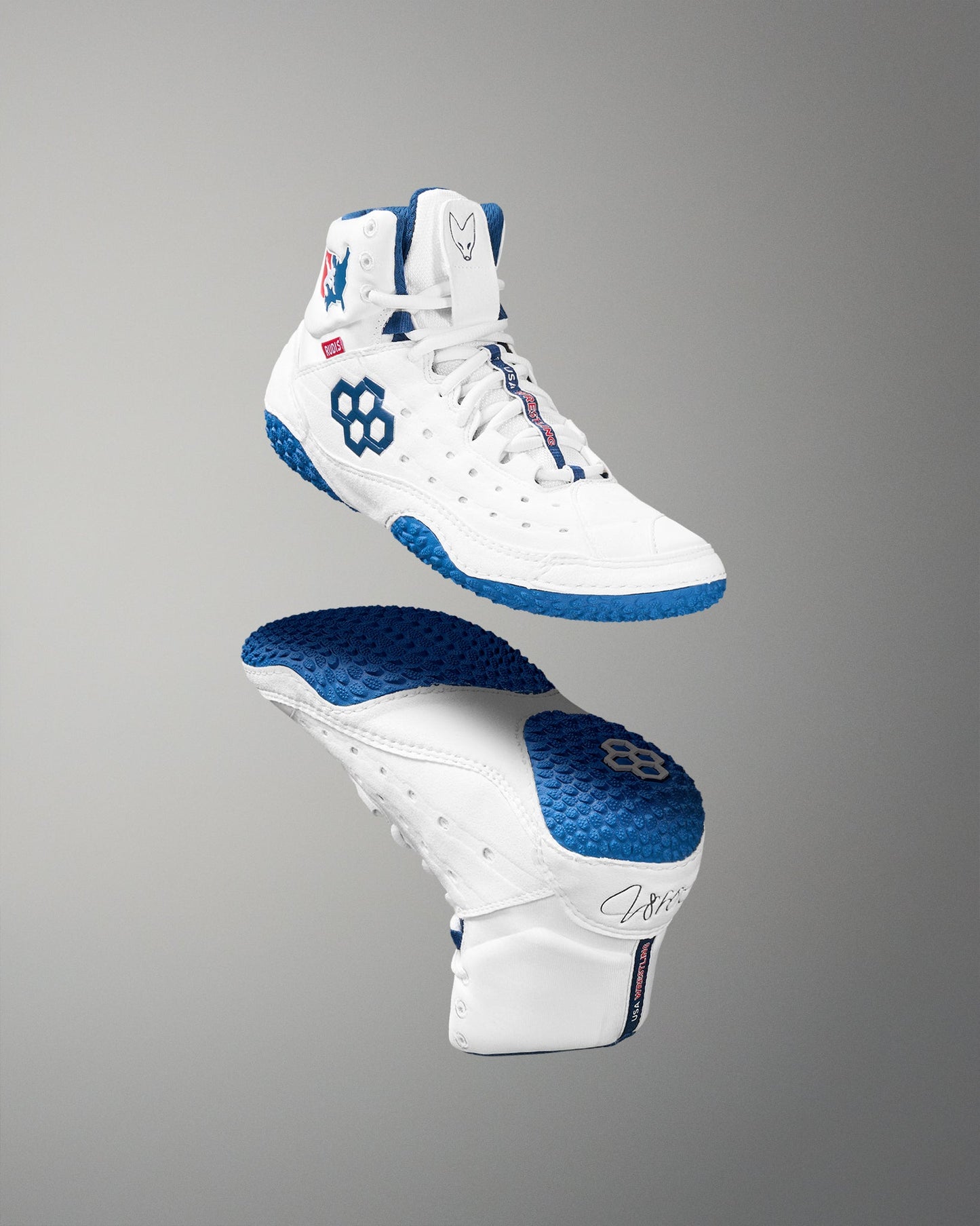 RUDIS USA Wrestling SF-Tbilisi 2.0 Youth Wrestling Shoes - USA White