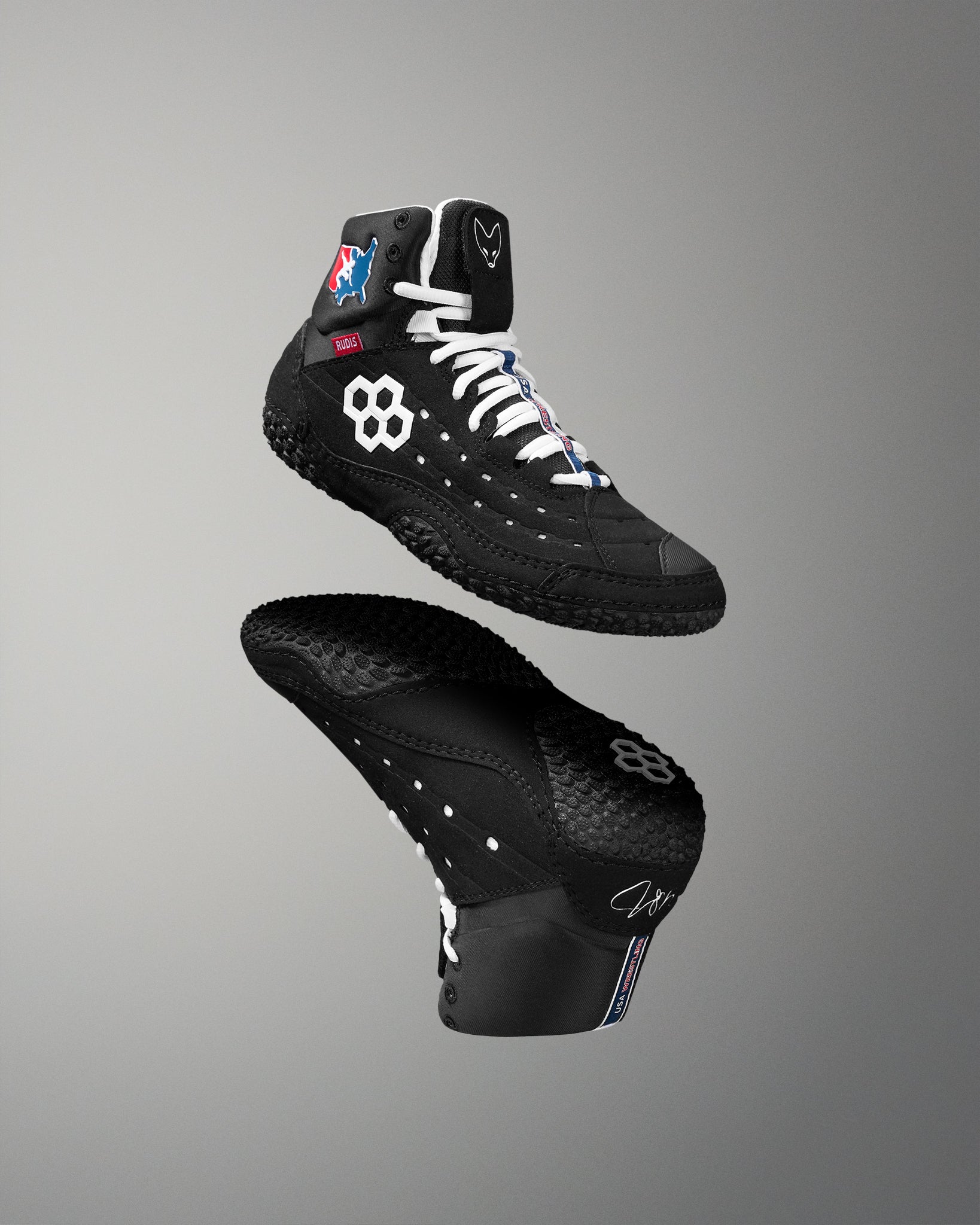 RUDIS USA Wrestling SF-Tbilisi 2.0 Youth Wrestling Shoes - USA Black