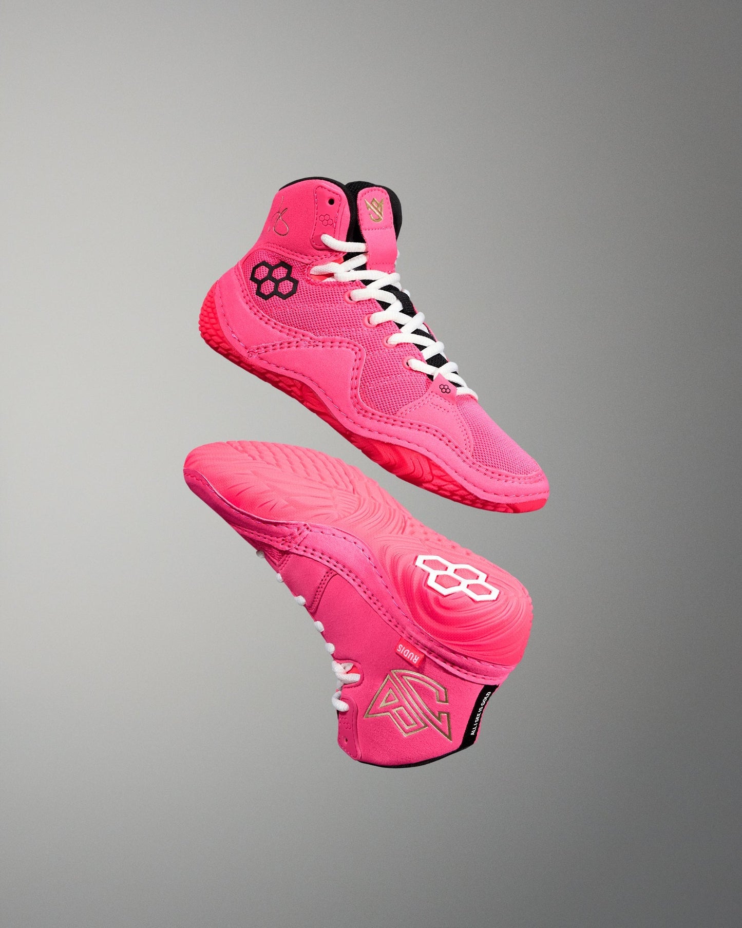RUDIS JB1 Youth Wrestling Shoes - Flamingo Pink