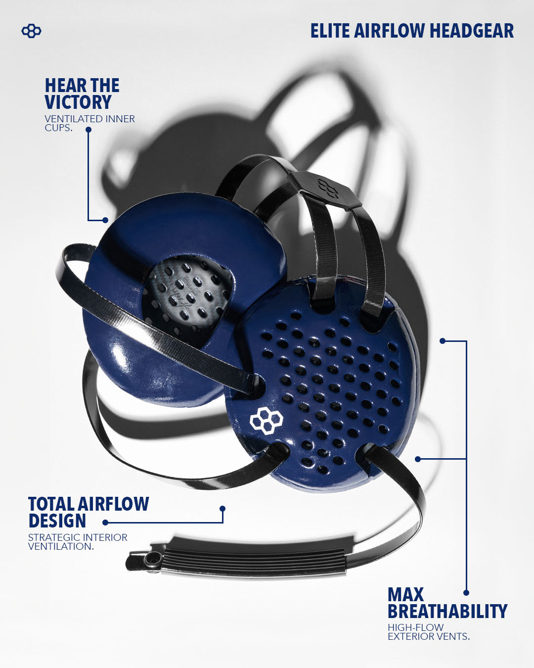RUDIS RUDIS Elite Airflow Headgear - Navy