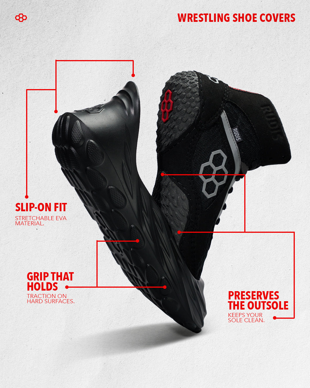 RUDIS RUDIS Wrestling Shoe Covers - Inferno