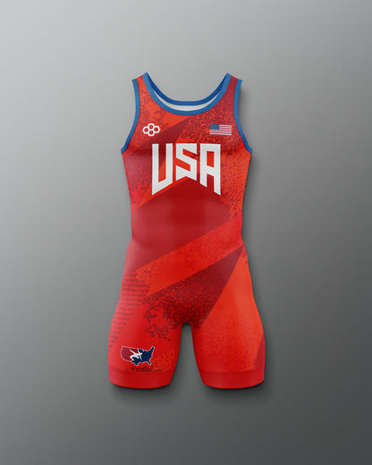 RUDIS USA Wrestling Grit Icon Boy's 2.0 Elite Freestyle Singlet