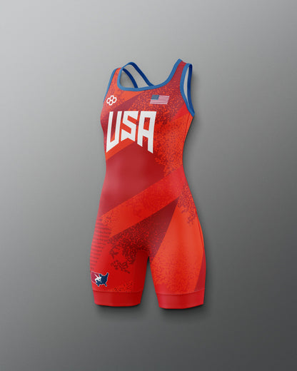 RUDIS USA Wrestling Grit Icon Girl's 2.0 Elite Freestyle Singlet
