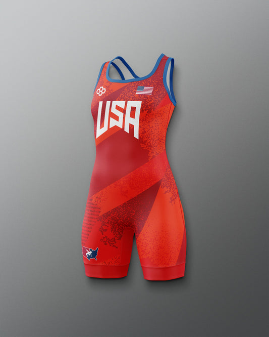 RUDIS USA Wrestling Grit Icon Girl's 2.0 Elite Freestyle Singlet