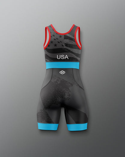 RUDIS USA Wrestling Grit Icon Girl's 2.0 Elite Freestyle Singlet