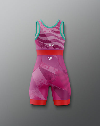 RUDIS USA Wrestling Grit Icon Girl's 2.0 Elite Freestyle Singlet
