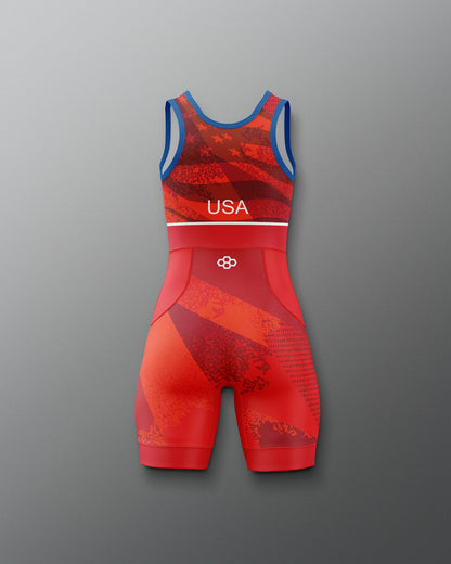 RUDIS USA Wrestling Grit Icon Girl's 2.0 Elite Freestyle Singlet