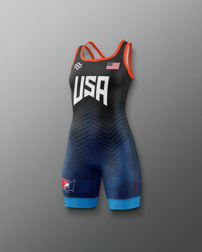 RUDIS USA Wrestling Girl's 2.0 Elite Freestyle Singlet - Official Gear