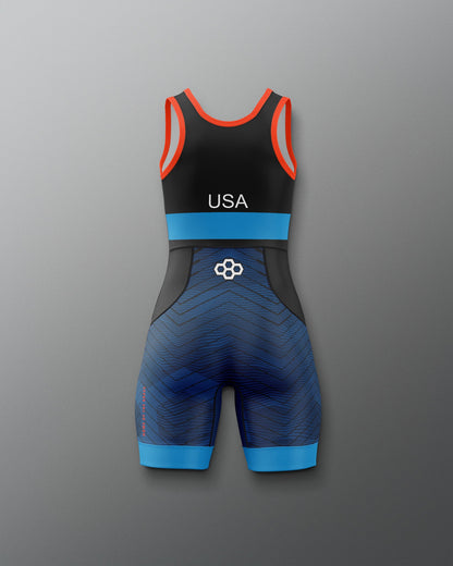 RUDIS USA Wrestling Girl's 2.0 Elite Freestyle Singlet - Official Gear