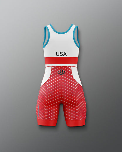 RUDIS USA Wrestling Girl's 2.0 Elite Freestyle Singlet - Official Gear