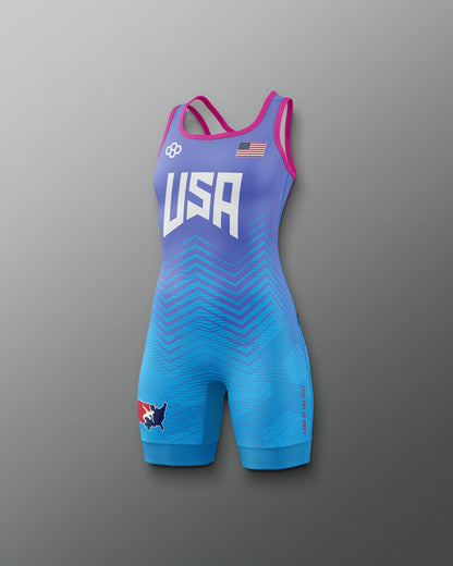 RUDIS USA Wrestling Girl's 2.0 Elite Freestyle Singlet - Official Gear