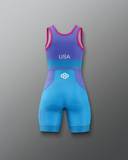 RUDIS USA Wrestling Girl's 2.0 Elite Freestyle Singlet - Official Gear