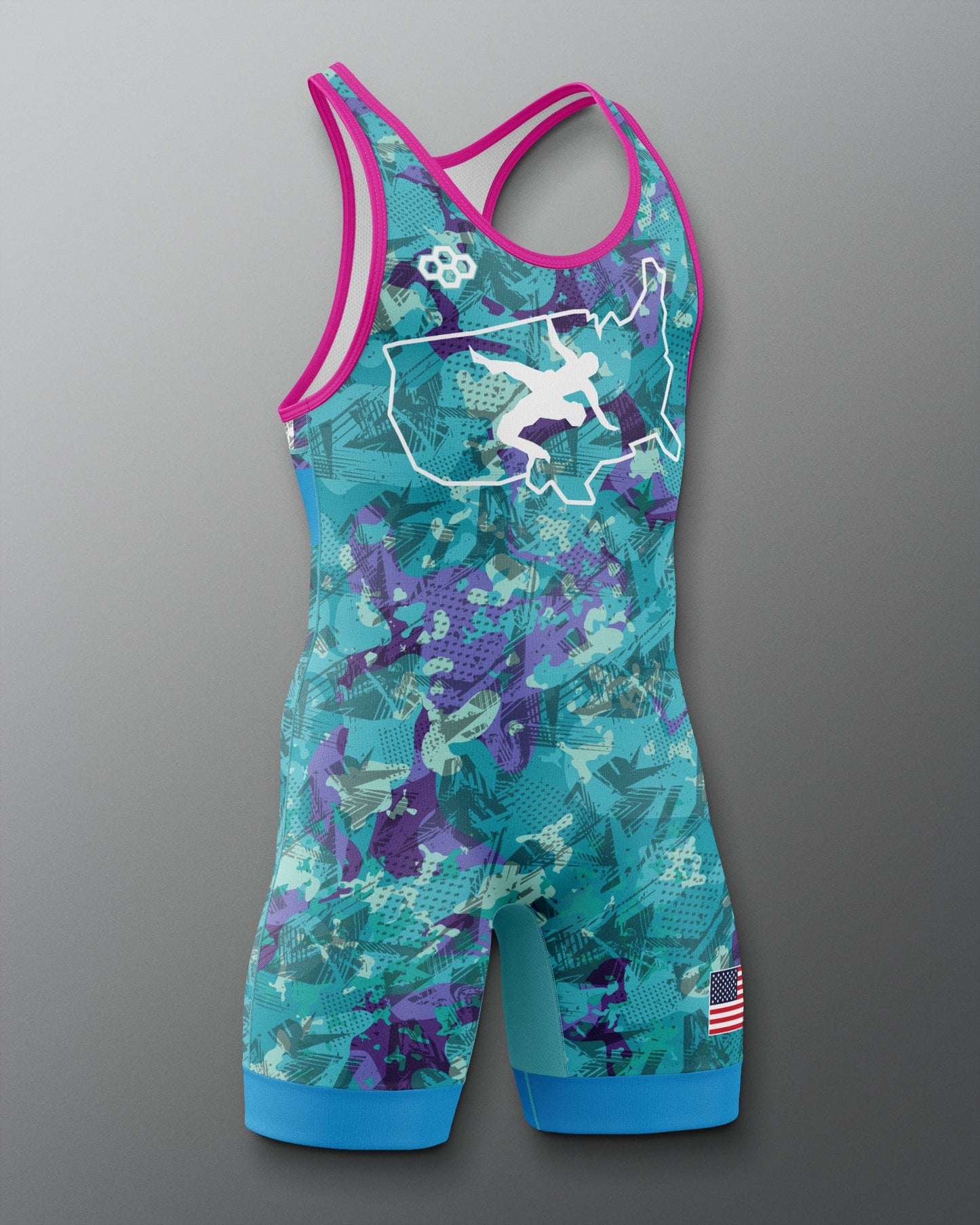 RUDIS USA Wrestling Scatter Icon 2.0 Elite Freestyle Singlet - Men's Gear