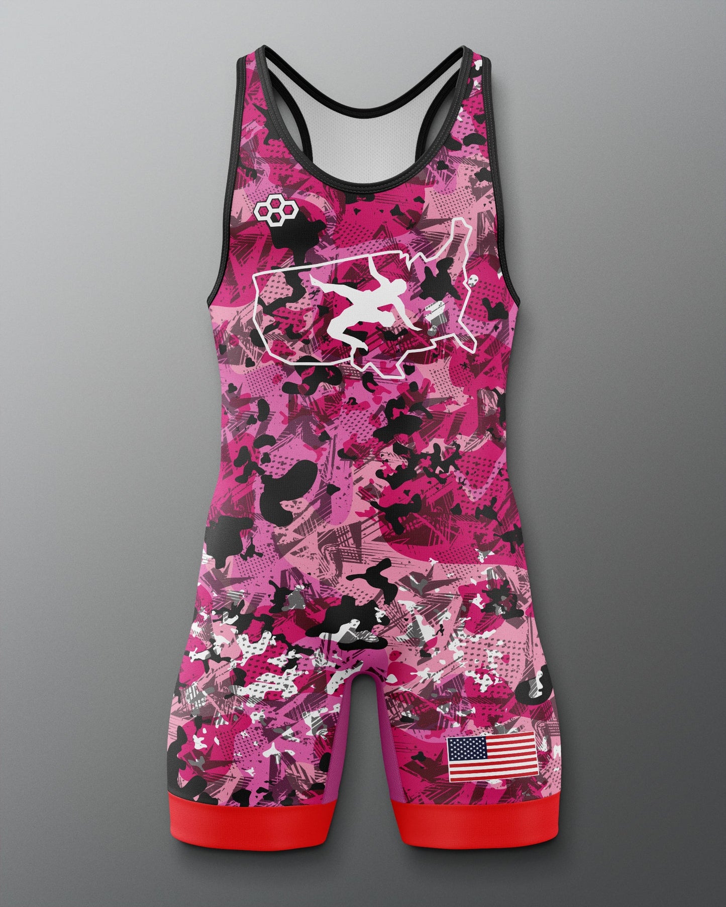 RUDIS USA Wrestling Scatter Icon 2.0 Elite Freestyle Singlet - Men's Gear